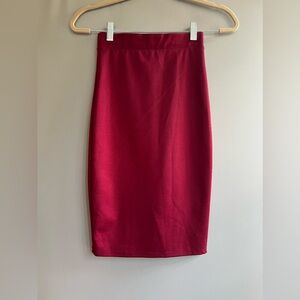 LA Hearts XS High Waisted Maroon Pencil Skirt